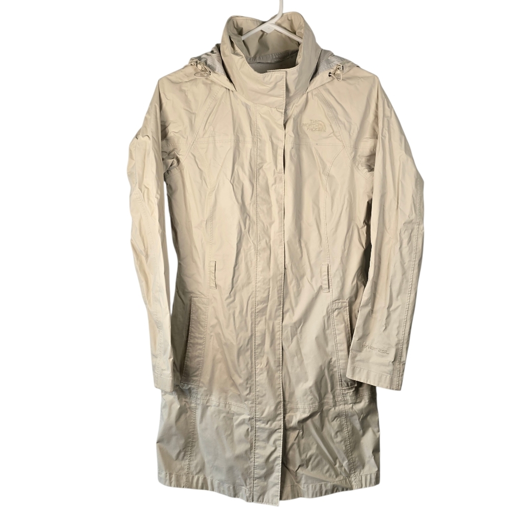 The North Face Women's Cream Trench Coat with Hood Size Small